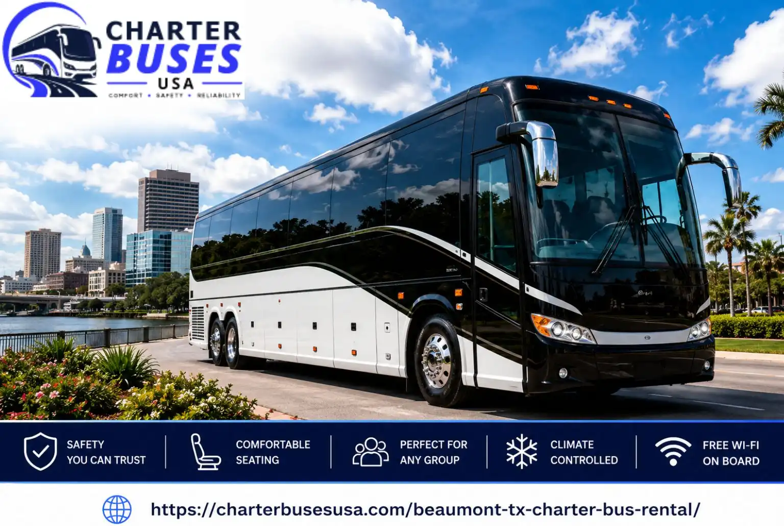  Beaumont TX Charter Bus Rental – Affordable Group Transportation