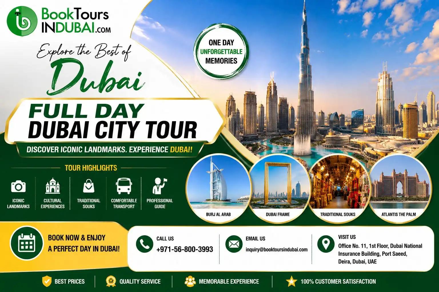 Scenic Full Day Dubai City Tour for Families, Couples, and Visitors – BookToursinDubai