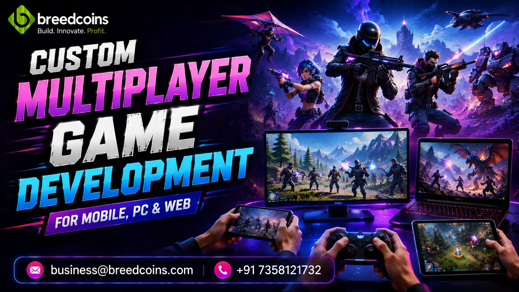 Custom Multiplayer Game Development for Mobile, PC & Web 