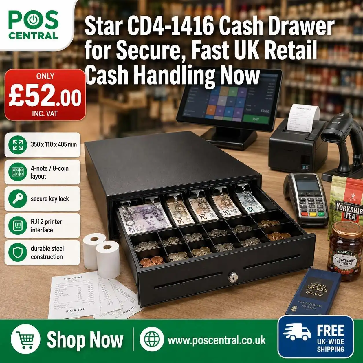 Buy Star CD4-1416 Cash Drawer for Smarter UK Till Management