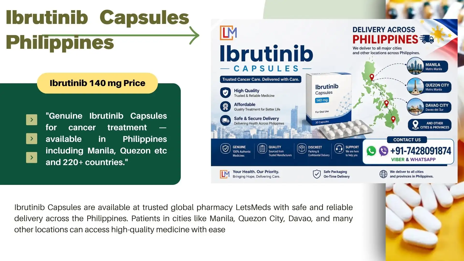 Ibrutinib Capsules Online in Philippines