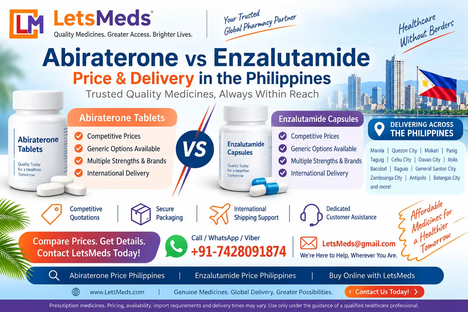 Abiraterone Vs Enzalutamide Price Philippines