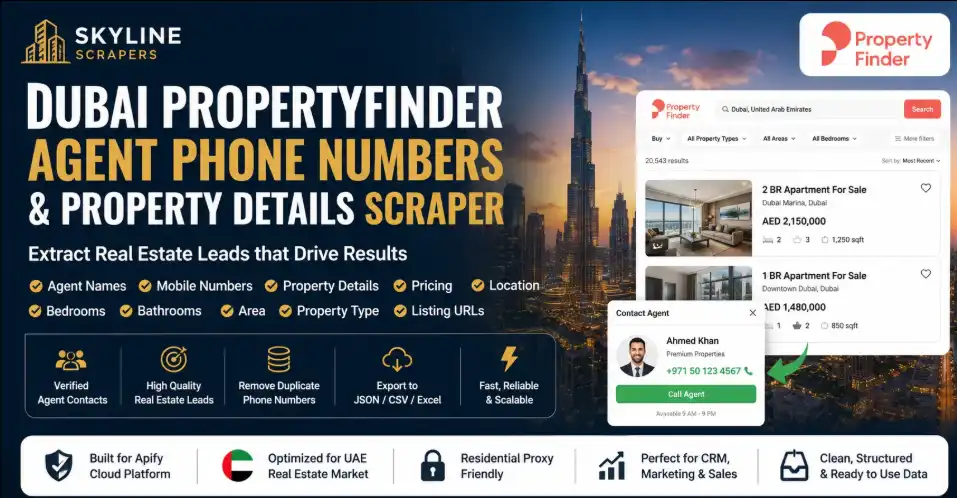Dubai property agent data