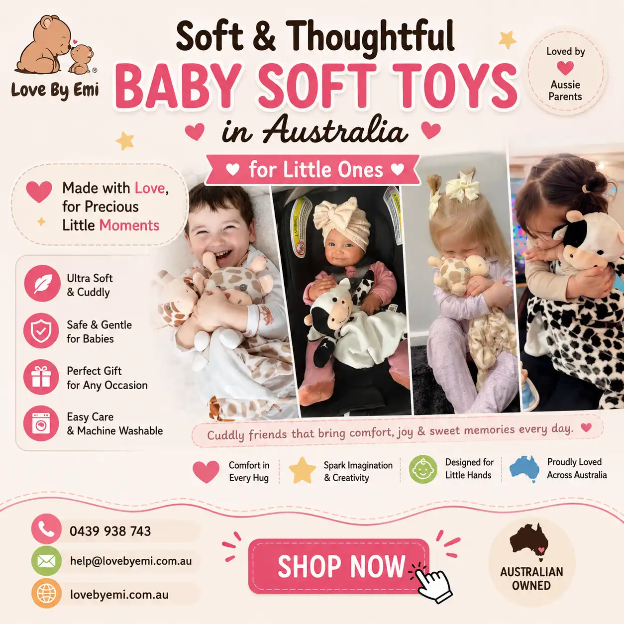 Soft and Thoughtful Baby Soft Toys in Australia for Little Ones 