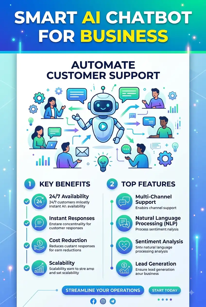 Smart AI Chatbot for Business to Automate Customer Support