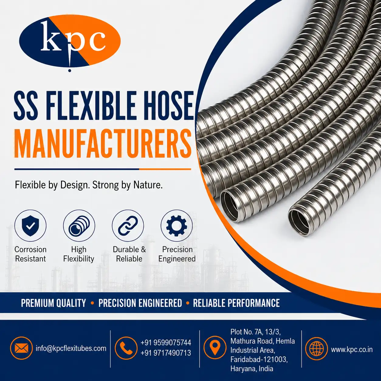 SS Flexible Hose Manufacturers - KPC Flexi Tubes Pvt Ltd