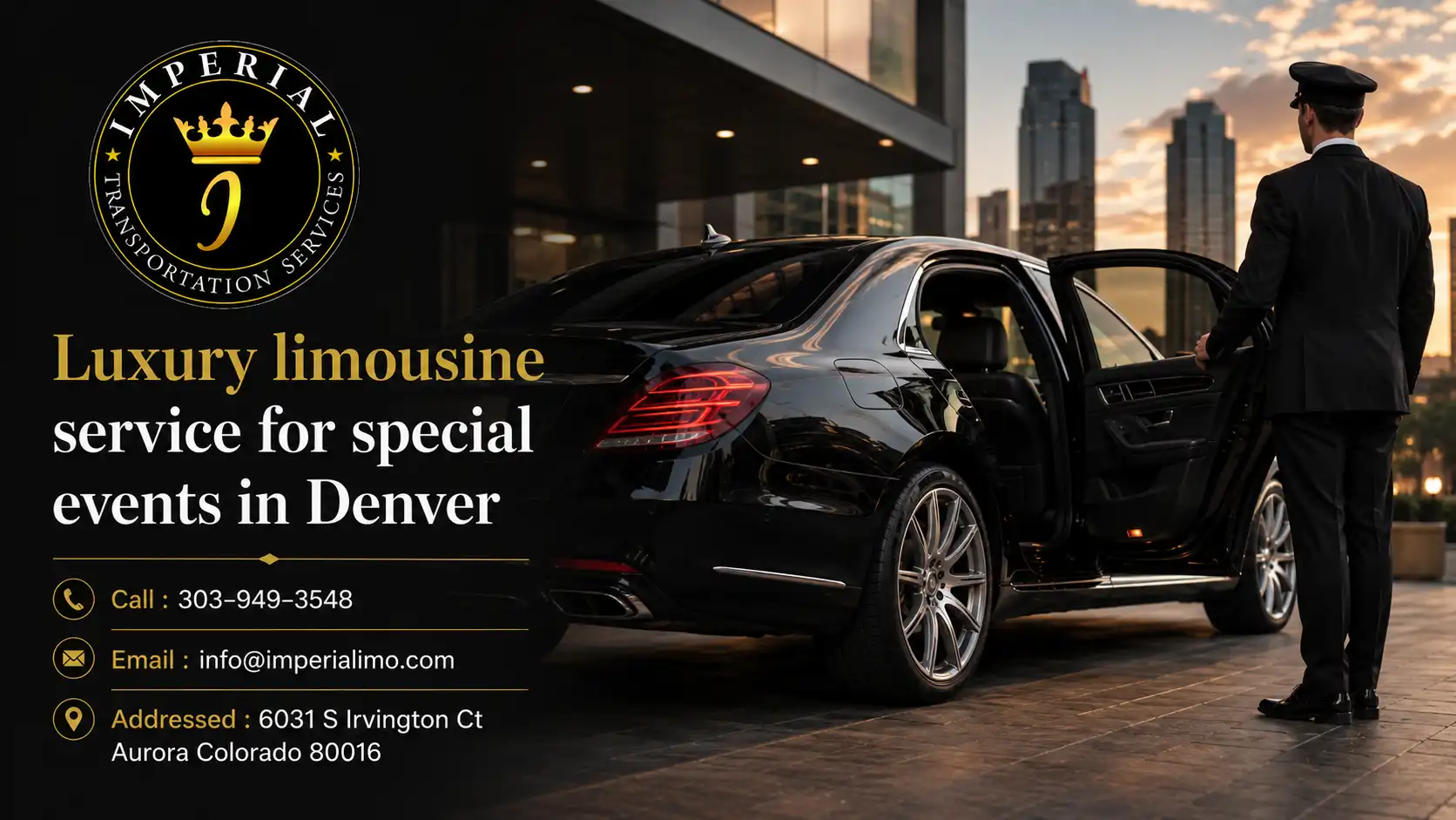 Luxury limousine service for special events in Denver