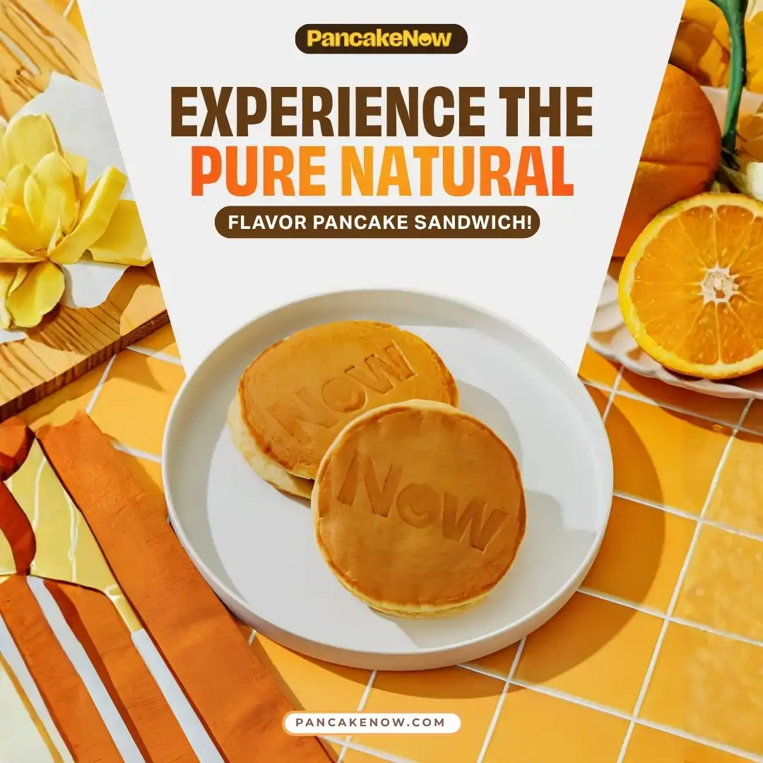 Experience the Pure Natural Flavor Pancake Sandwich!