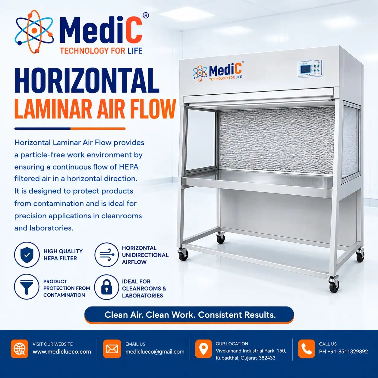 High Quality Horizontal Laminar Air Flow Supplier in India