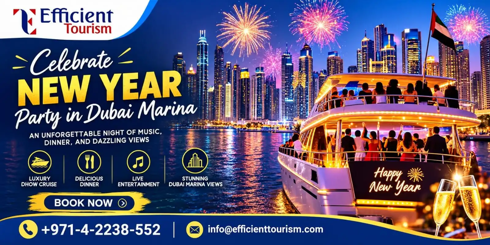 Enjoy a New Year Party in Dubai Marina