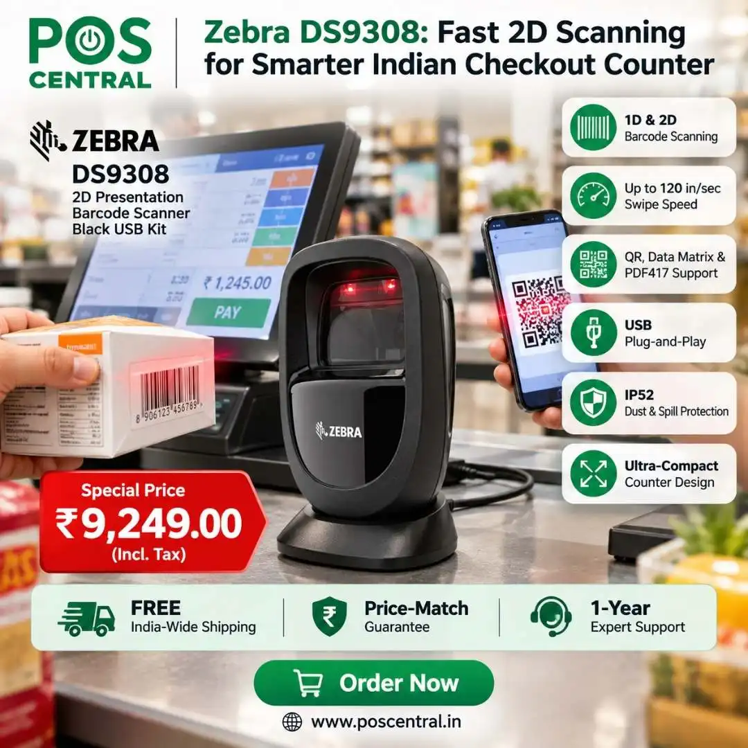 Order Zebra DS9308 Presentation Scanner for Indian Stores