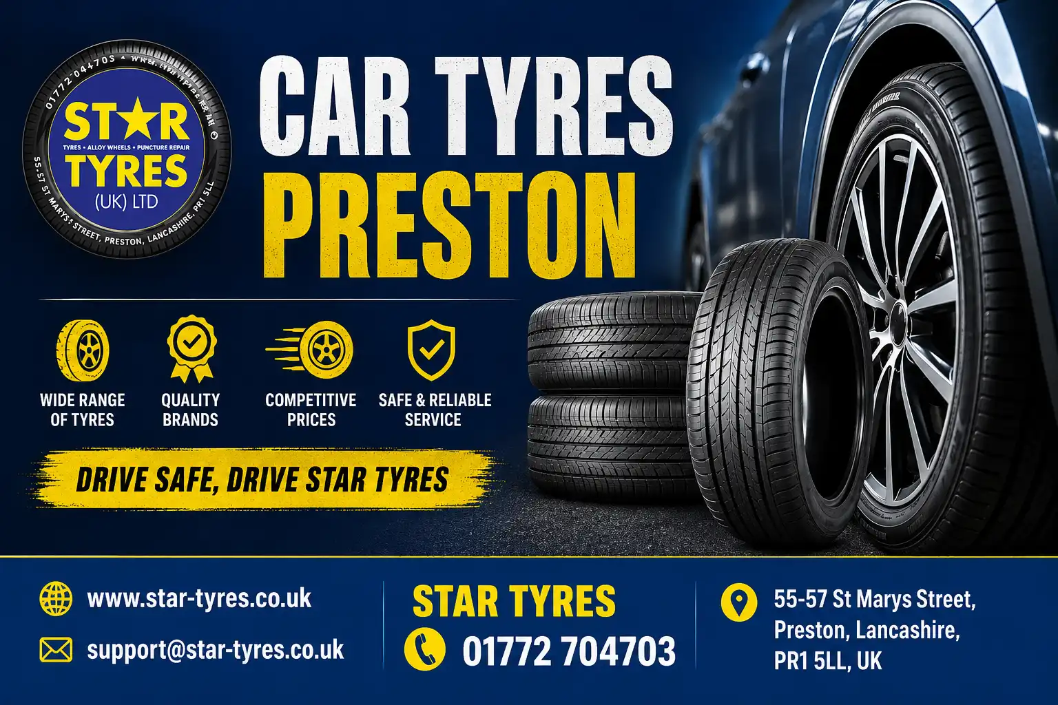 Explore Reliable Car Tyres Preston Near You