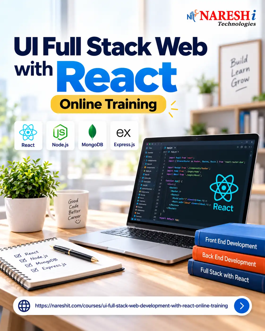 UI Full Stack Web with React Online Training – Build Modern Frontend Applications | NareshIT