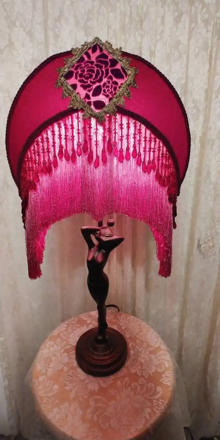 Buy Vintage Lampshade Fringe Lamp for Columbus Day 2026