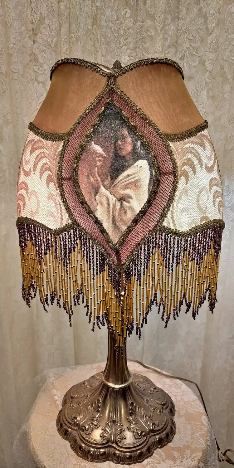 Buy Lampshade Fringe for Vintage Lamp Restoration This Halloween Day