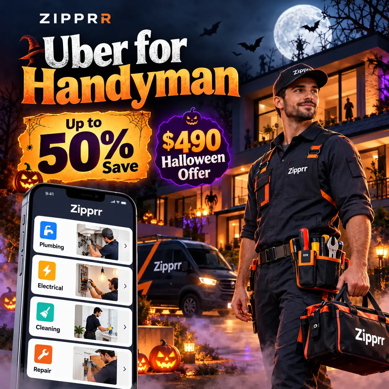 Want Location-Based Handyman Discovery on Zipprr for $490?