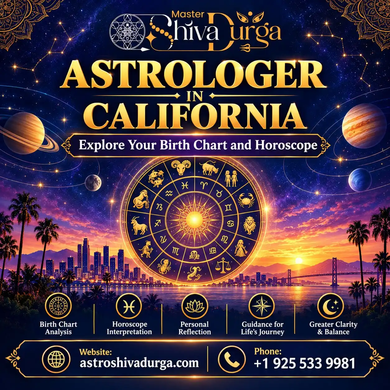 Astrologer in California for Love, Career and Life Guidance